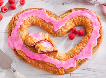 Mother's Day Raspberry Heart Shaped Kringle